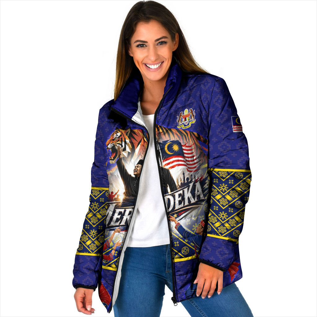 Malaysia Merdeka Independence Day Padded Jacket Patriotic Flag Crescent Moon Star Cultural