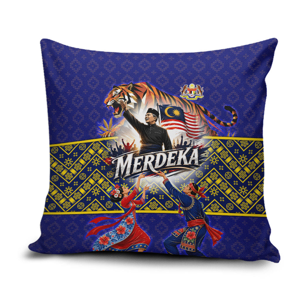 Malaysia Merdeka Independence Day Pillow Cover Patriotic Flag Crescent Moon Star Cultural