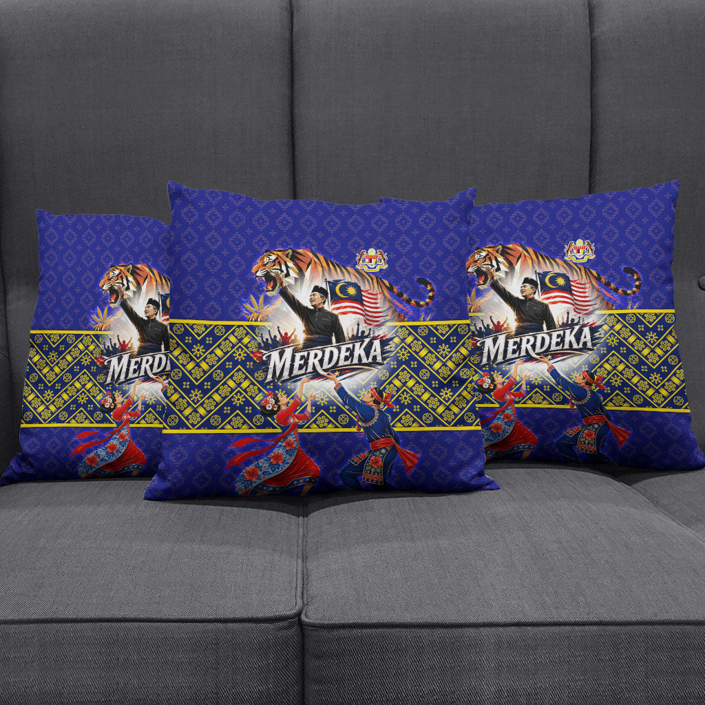 Malaysia Merdeka Independence Day Pillow Cover Patriotic Flag Crescent Moon Star Cultural