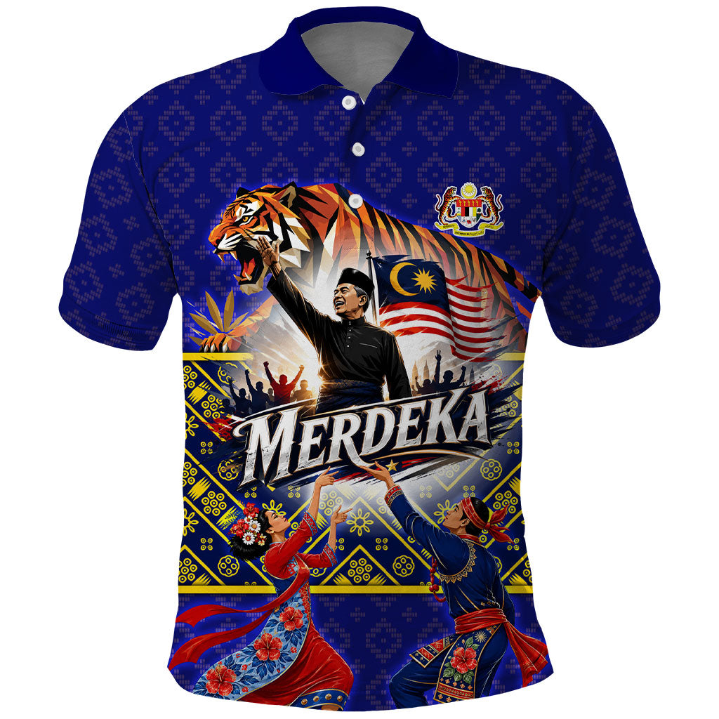 Malaysia Merdeka Independence Day Polo Shirt Patriotic Flag Crescent Moon Star Cultural
