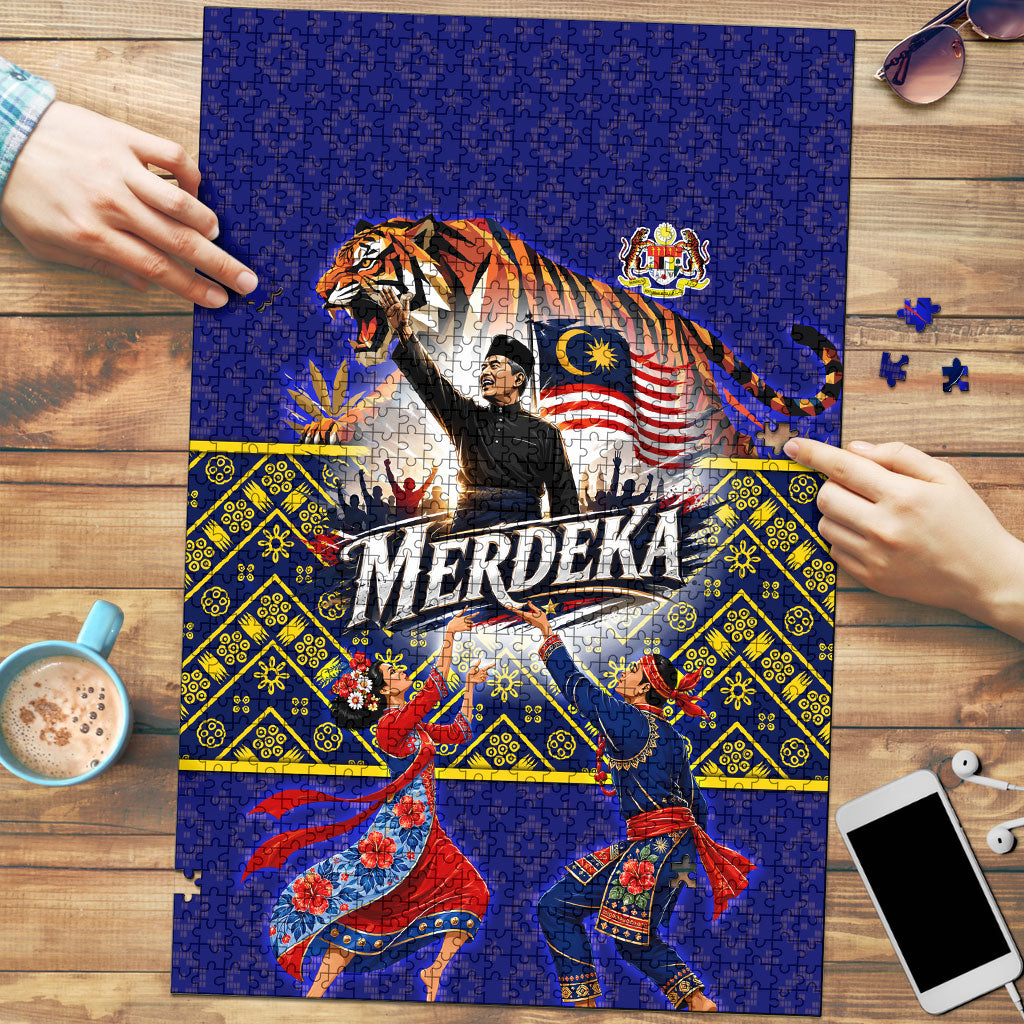 Malaysia Merdeka Independence Day Puzzle Patriotic Flag Crescent Moon Star Cultural