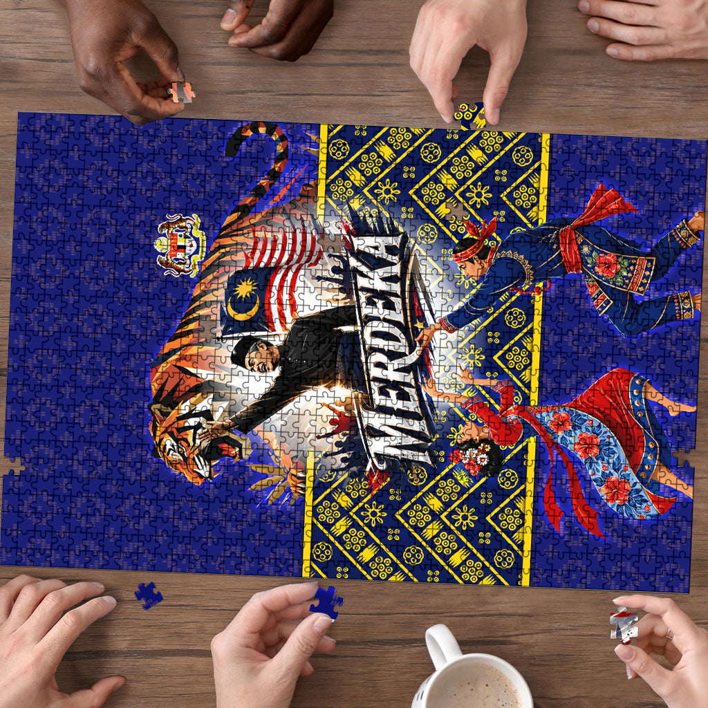 Malaysia Merdeka Independence Day Puzzle Patriotic Flag Crescent Moon Star Cultural