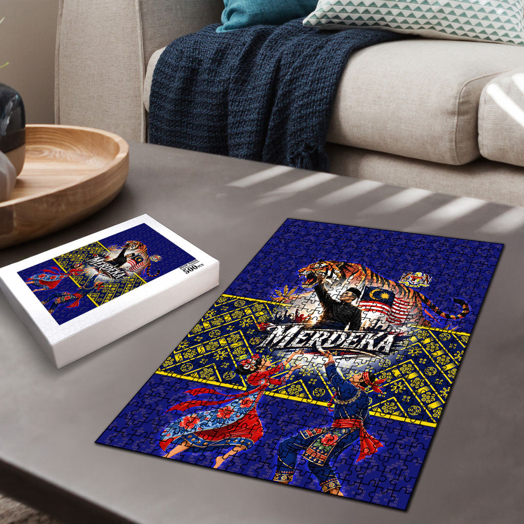 Malaysia Merdeka Independence Day Puzzle Patriotic Flag Crescent Moon Star Cultural