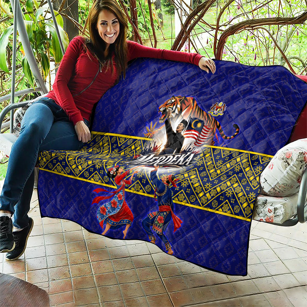 Malaysia Merdeka Independence Day Quilt Patriotic Flag Crescent Moon Star Cultural