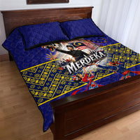 Malaysia Merdeka Independence Day Quilt Bed Set Patriotic Flag Crescent Moon Star Cultural