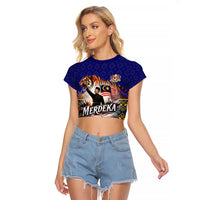 Malaysia Merdeka Independence Day Raglan Cropped T Shirt Patriotic Flag Crescent Moon Star Cultural