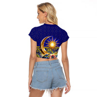 Malaysia Merdeka Independence Day Raglan Cropped T Shirt Patriotic Flag Crescent Moon Star Cultural