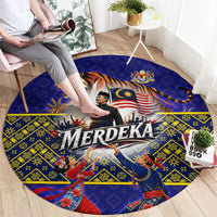 Malaysia Merdeka Independence Day Round Carpet Patriotic Flag Crescent Moon Star Cultural
