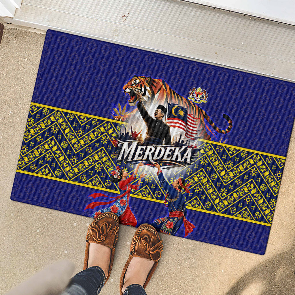 Malaysia Merdeka Independence Day Rubber Doormat Patriotic Flag Crescent Moon Star Cultural