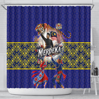 Malaysia Merdeka Independence Day Shower Curtain Patriotic Flag Crescent Moon Star Cultural