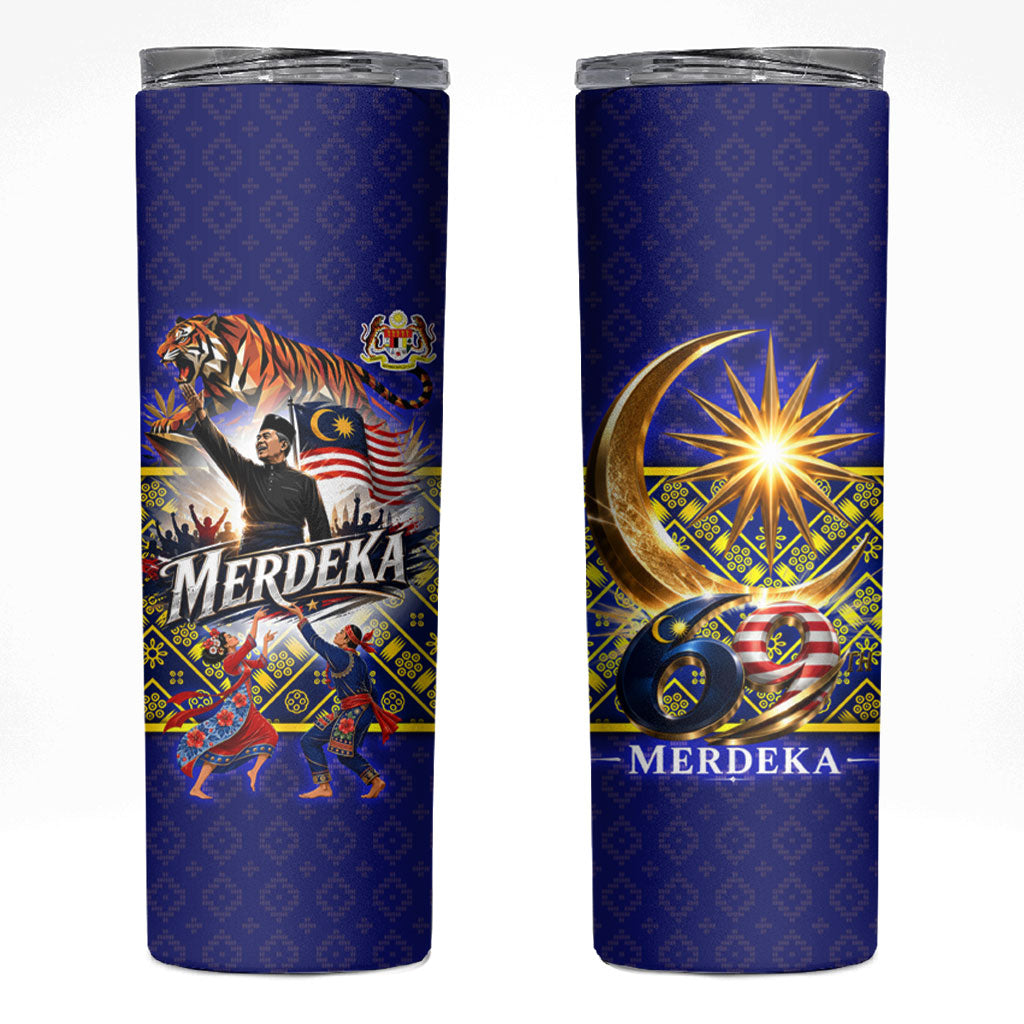 Malaysia Merdeka Independence Day Skinny Tumbler Patriotic Flag Crescent Moon Star Cultural