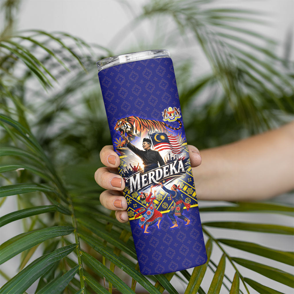Malaysia Merdeka Independence Day Skinny Tumbler Patriotic Flag Crescent Moon Star Cultural