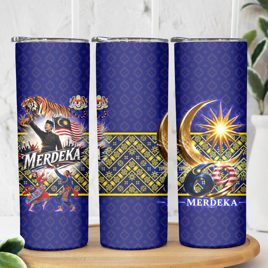 Malaysia Merdeka Independence Day Skinny Tumbler Patriotic Flag Crescent Moon Star Cultural
