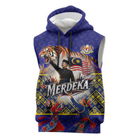 Malaysia Merdeka Independence Day Sleeveless Hoodie Patriotic Flag Crescent Moon Star Cultural