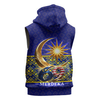 Malaysia Merdeka Independence Day Sleeveless Hoodie Patriotic Flag Crescent Moon Star Cultural
