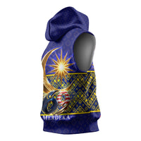 Malaysia Merdeka Independence Day Sleeveless Hoodie Patriotic Flag Crescent Moon Star Cultural