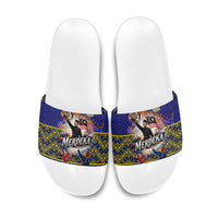 Malaysia Merdeka Independence Day Slide Sandals Patriotic Flag Crescent Moon Star Cultural