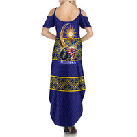Malaysia Merdeka Independence Day Summer Maxi Dress Patriotic Flag Crescent Moon Star Cultural