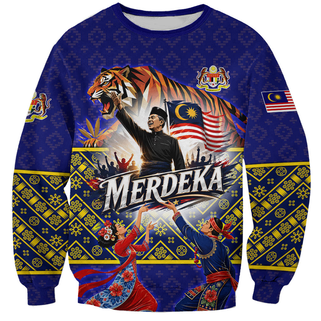 Malaysia Merdeka Independence Day Sweatshirt Patriotic Flag Crescent Moon Star Cultural