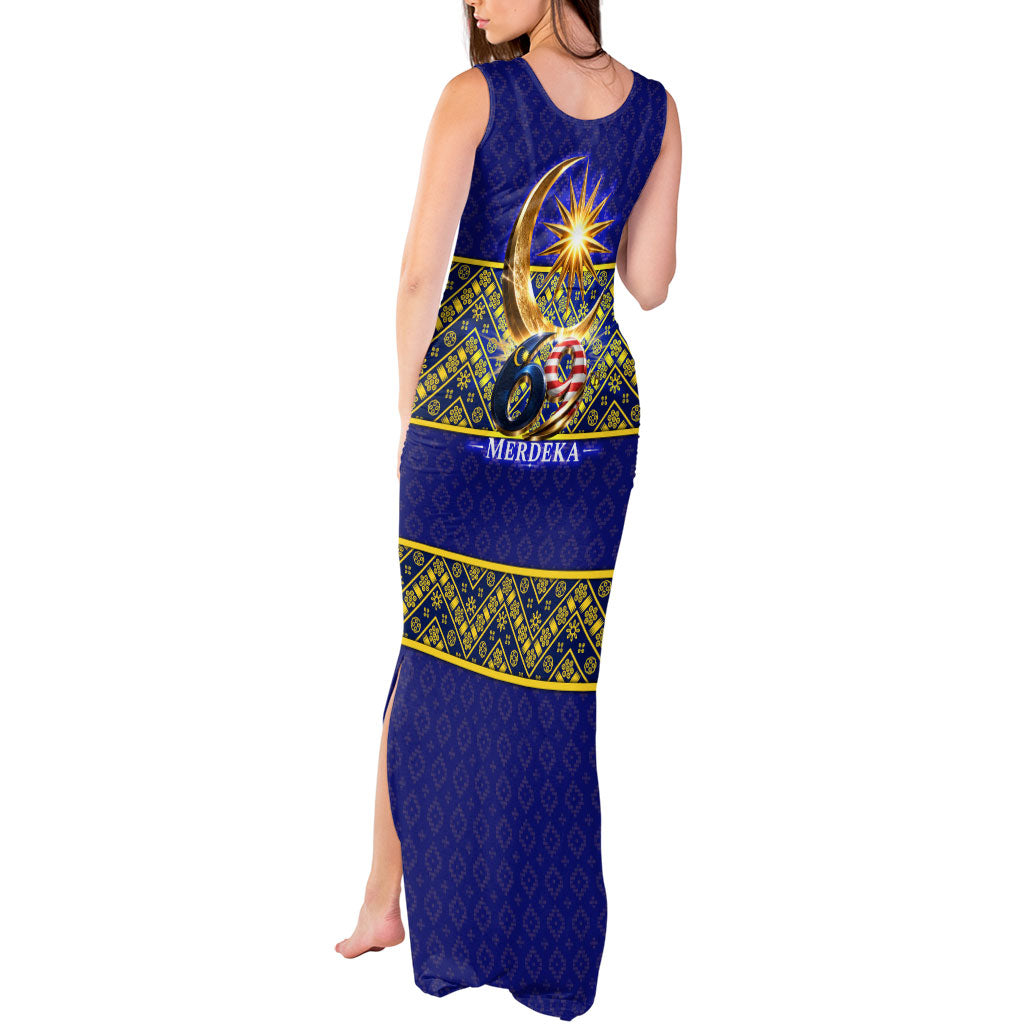 Malaysia Merdeka Independence Day Tank Maxi Dress Patriotic Flag Crescent Moon Star Cultural