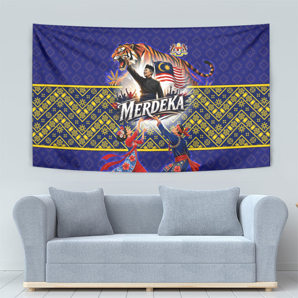 Malaysia Merdeka Independence Day Tapestry Patriotic Flag Crescent Moon Star Cultural