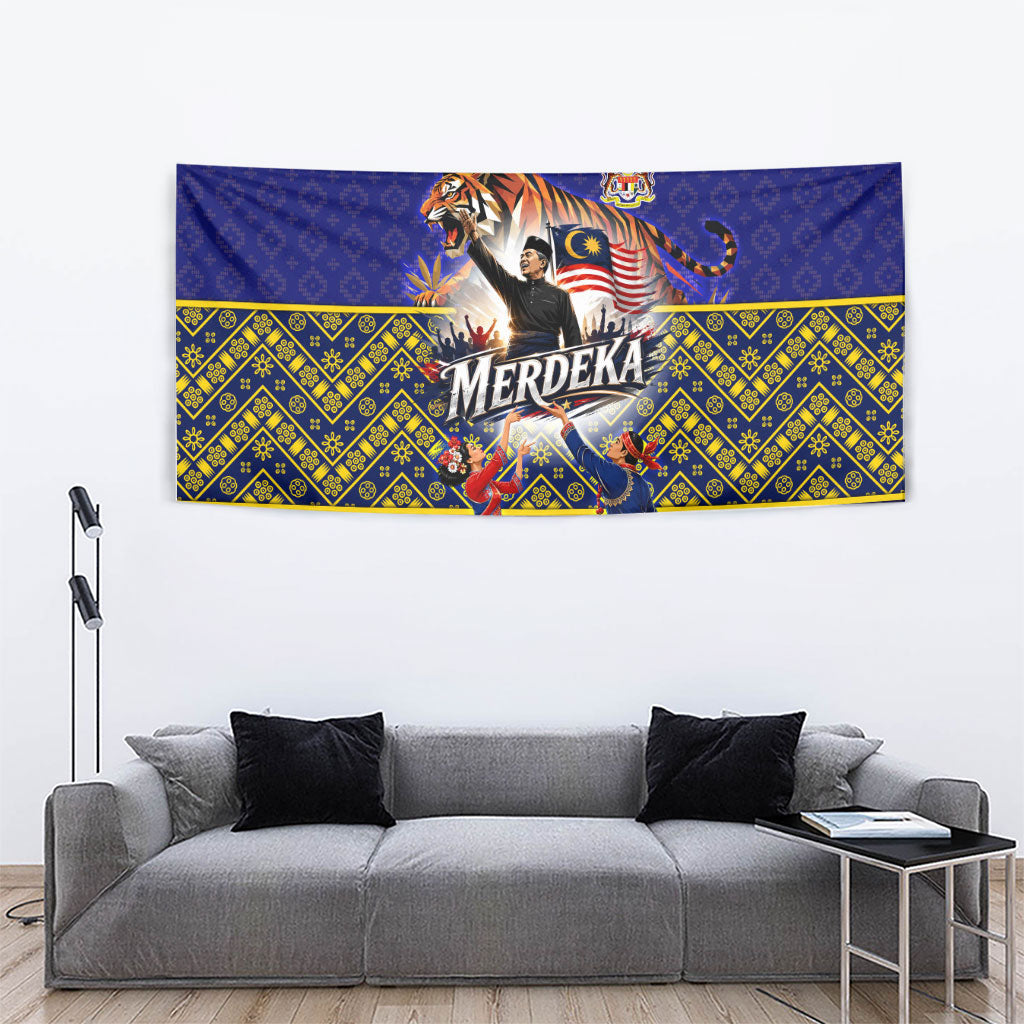 Malaysia Merdeka Independence Day Tapestry Patriotic Flag Crescent Moon Star Cultural