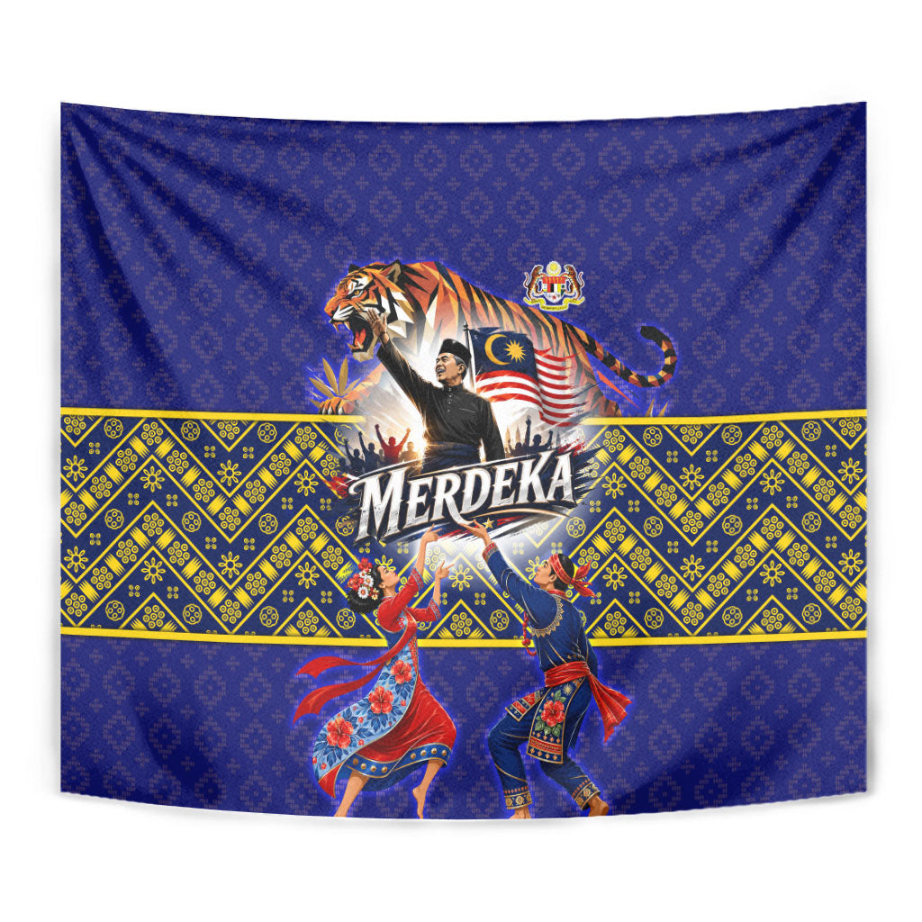 Malaysia Merdeka Independence Day Tapestry Patriotic Flag Crescent Moon Star Cultural