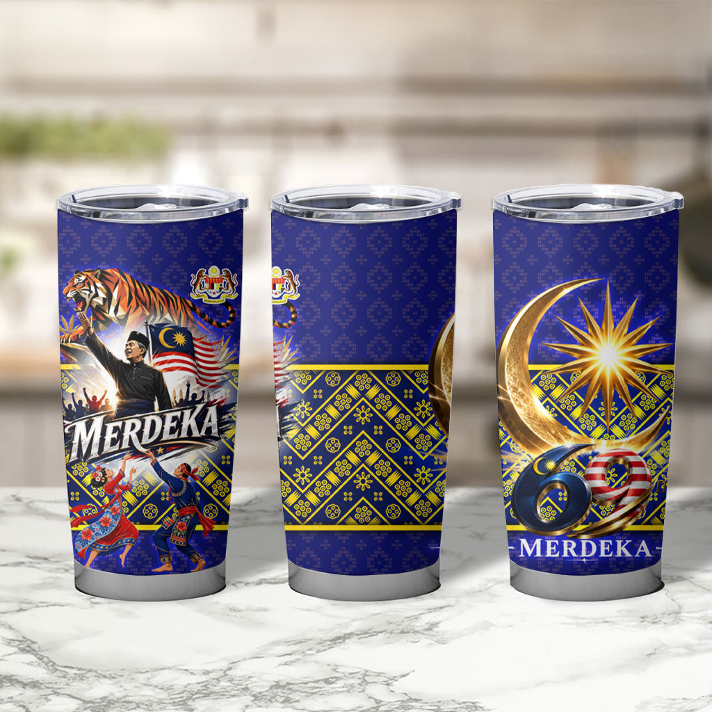 Malaysia Merdeka Independence Day Tumbler Cup Patriotic Flag Crescent Moon Star Cultural