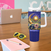 Malaysia Merdeka Independence Day Tumbler With Handle Patriotic Flag Crescent Moon Star Cultural