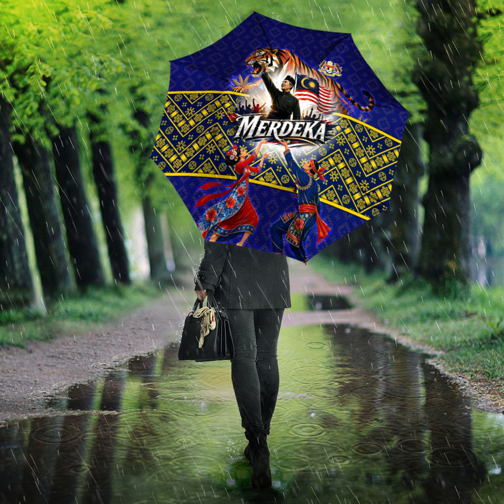 Malaysia Merdeka Independence Day Umbrella Patriotic Flag Crescent Moon Star Cultural