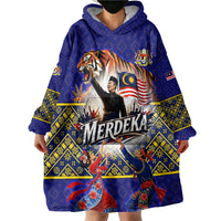 Malaysia Merdeka Independence Day Wearable Blanket Hoodie Patriotic Flag Crescent Moon Star Cultural
