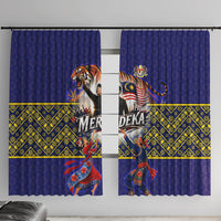 Malaysia Merdeka Independence Day Window Curtain Patriotic Flag Crescent Moon Star Cultural