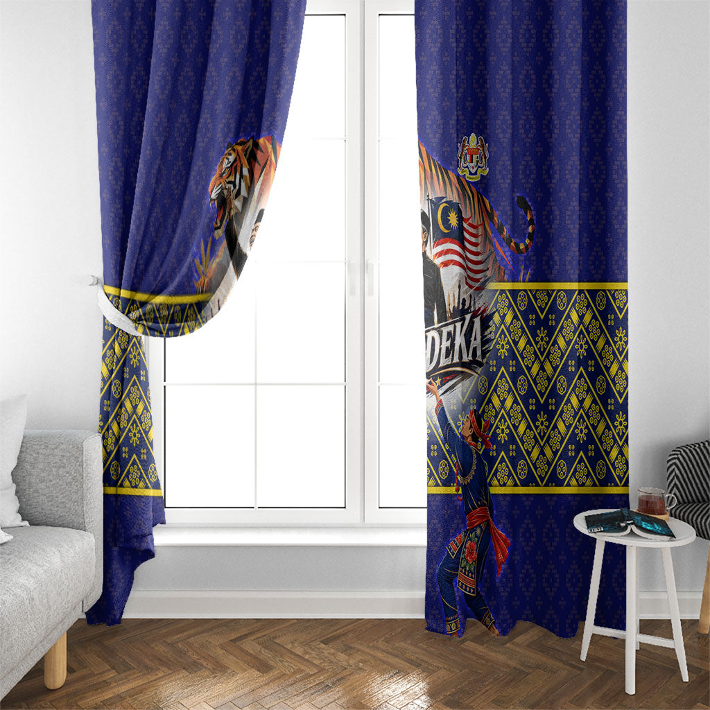Malaysia Merdeka Independence Day Window Curtain Patriotic Flag Crescent Moon Star Cultural