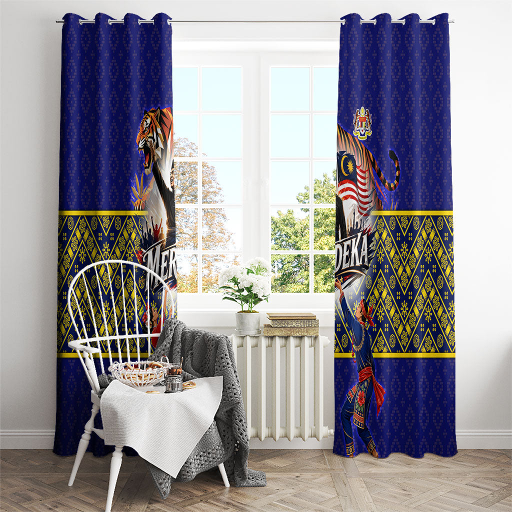 Malaysia Merdeka Independence Day Window Curtain Patriotic Flag Crescent Moon Star Cultural
