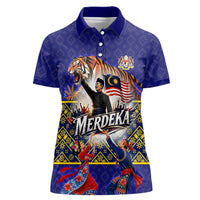 Malaysia Merdeka Independence Day Women Polo Shirt Patriotic Flag Crescent Moon Star Cultural