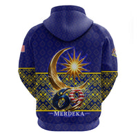 Malaysia Merdeka Independence Day Zip Hoodie Patriotic Flag Crescent Moon Star Cultural