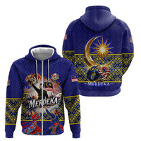 Malaysia Merdeka Independence Day Zip Hoodie Patriotic Flag Crescent Moon Star Cultural