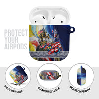 Malaysia Merdeka Independence Day AirPods Case Patriotic Twin Towers Soldier National Flower Graphic