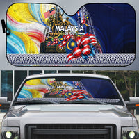 Malaysia Merdeka Independence Day Auto Sun Shade Patriotic Twin Towers Soldier National Flower Graphic