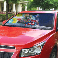 Malaysia Merdeka Independence Day Auto Sun Shade Patriotic Twin Towers Soldier National Flower Graphic