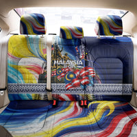 Malaysia Merdeka Independence Day Back Car Seat Cover Patriotic Twin Towers Soldier National Flower Graphic