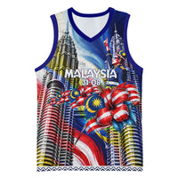 Malaysia Merdeka Independence Day Basketball Jersey Patriotic Twin Towers Soldier National Flower Graphic