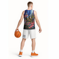 Malaysia Merdeka Independence Day Basketball Jersey Patriotic Twin Towers Soldier National Flower Graphic