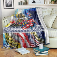 Malaysia Merdeka Independence Day Blanket Patriotic Twin Towers Soldier National Flower Graphic