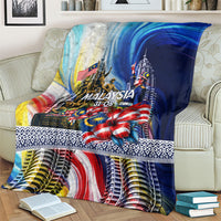 Malaysia Merdeka Independence Day Blanket Patriotic Twin Towers Soldier National Flower Graphic