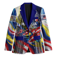 Malaysia Merdeka Independence Day Blazer Patriotic Twin Towers Soldier National Flower Graphic