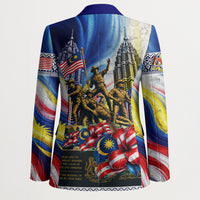 Malaysia Merdeka Independence Day Blazer Patriotic Twin Towers Soldier National Flower Graphic