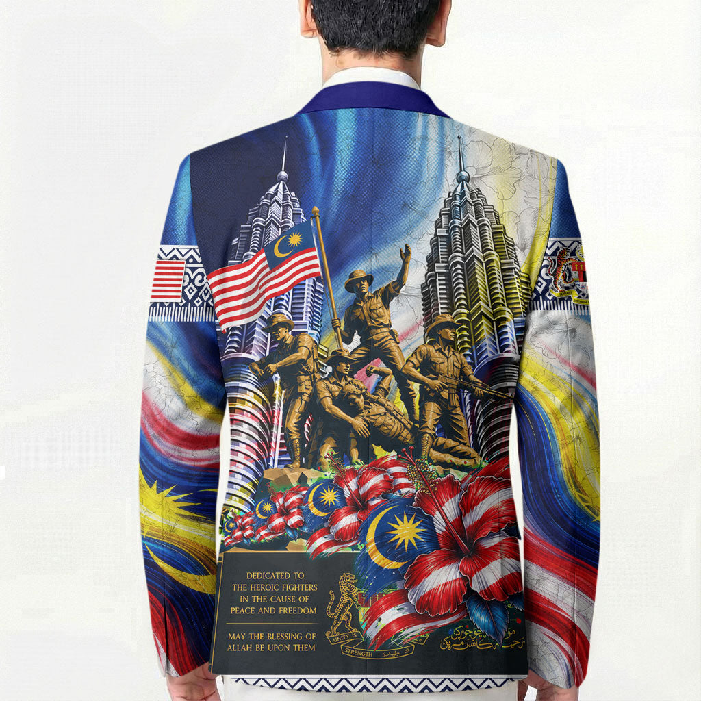 Malaysia Merdeka Independence Day Blazer Patriotic Twin Towers Soldier National Flower Graphic