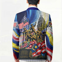 Malaysia Merdeka Independence Day Blazer Patriotic Twin Towers Soldier National Flower Graphic