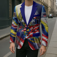 Malaysia Merdeka Independence Day Blazer Patriotic Twin Towers Soldier National Flower Graphic
